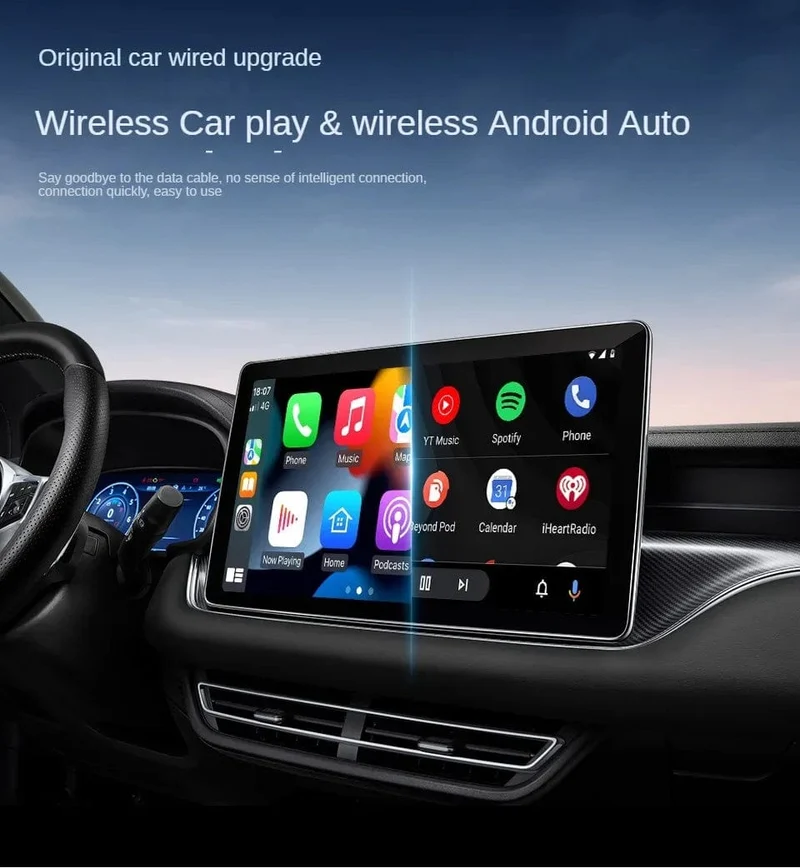 2024 Android 13 Smart Box Android Auto Drahtloser Carplay-Adapter Eingebauter Play Store für Youtube Nexflit Auto-Intelligenzsysteme