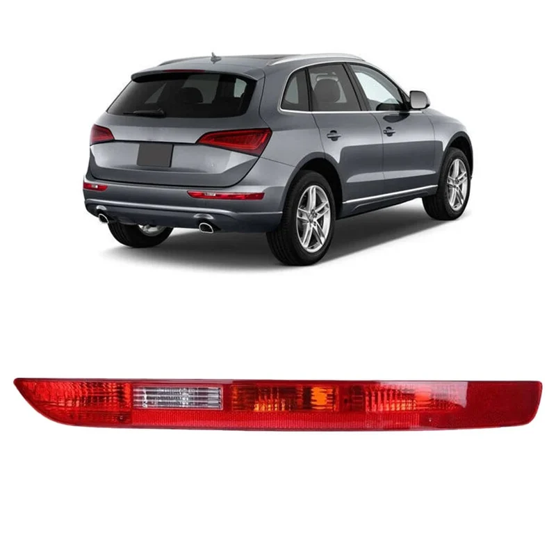 Heckstoßstangenleuchte, Nebelscheinwerfer, 4 Löcher, kompatibel mit Audi Q5 2009–2017, 8R0945096, 8R0945095 (ohne Kabelbaum)