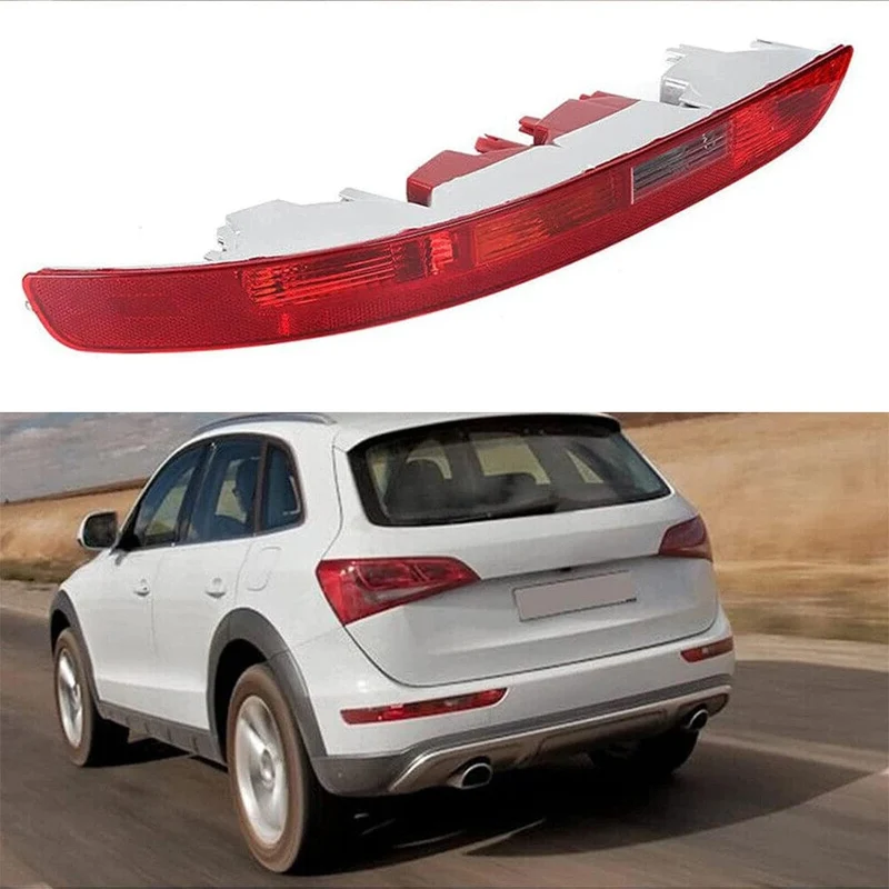 Heckstoßstangenleuchte, Nebelscheinwerfer, 4 Löcher, kompatibel mit Audi Q5 2009–2017, 8R0945096, 8R0945095 (ohne Kabelbaum)