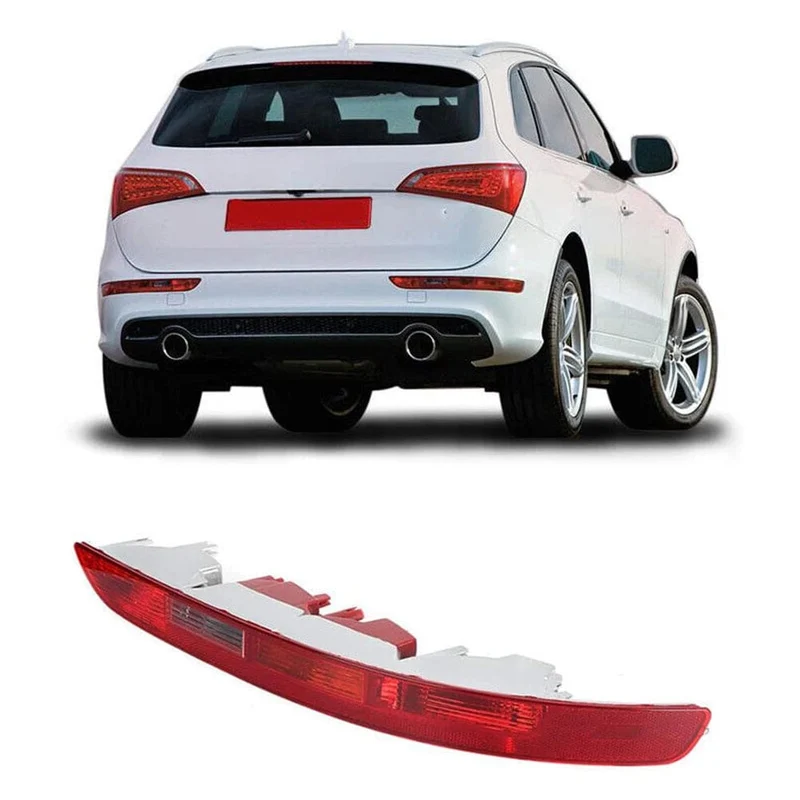 Heckstoßstangenleuchte, Nebelscheinwerfer, 4 Löcher, kompatibel mit Audi Q5 2009–2017, 8R0945096, 8R0945095 (ohne Kabelbaum)