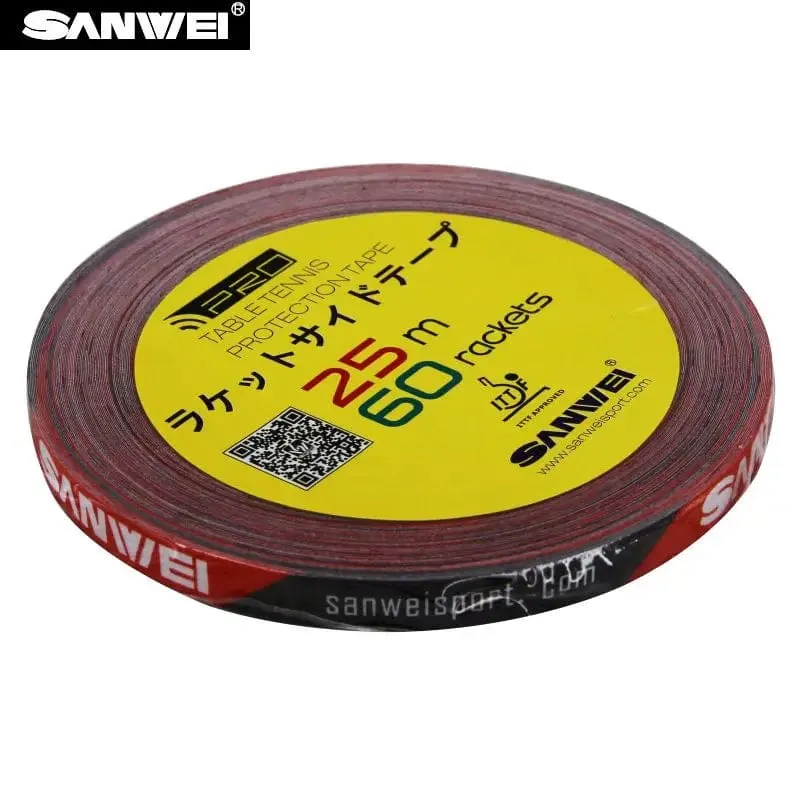 1 cm * 25 mt Original SANWEI Tischtennisschläger Kantenband Seitenschutz Ping-Pong-Schläger Schutzband
