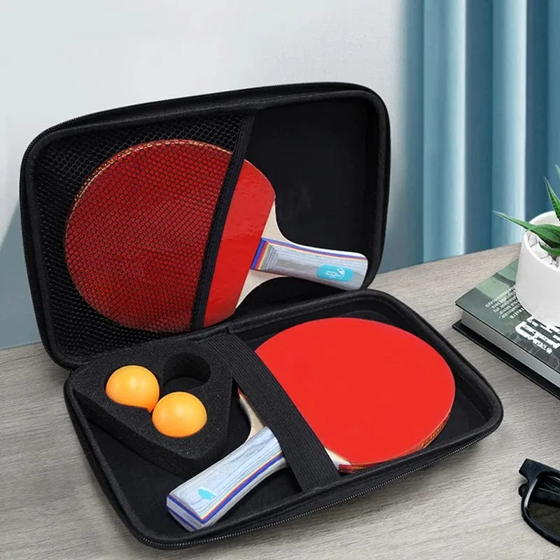 Tischtennisschlägertasche, hochwertige quadratische Handtasche, Schlägerbox, harte tragbare Sport-Schlägertasche mit Reißverschluss