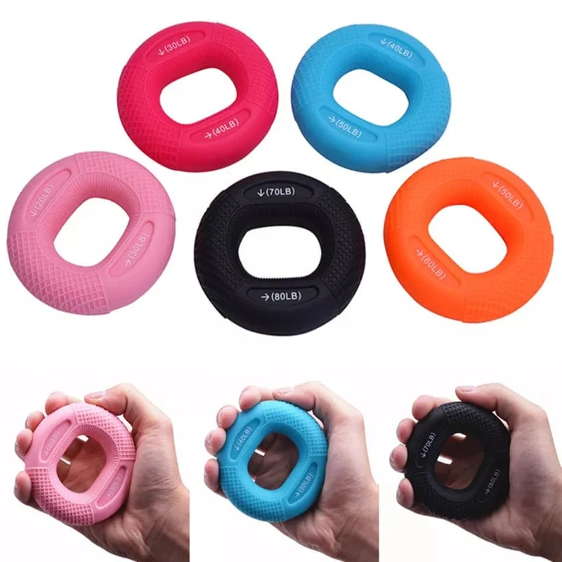 Silikon-verstellbarer Handgriff-Fingertrainer für Übungen, Karpaltunnelsyndrom, Muskeltraining, Fitnessstudio, Fitness, Handgriff-Stärkung