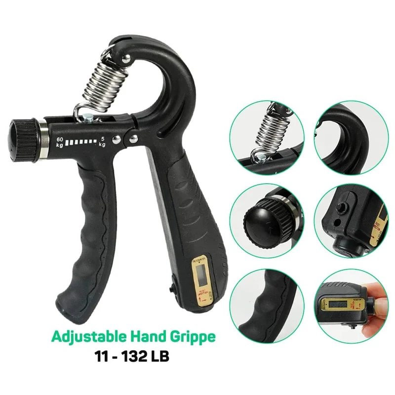 265 Pfund Digitales Hand-Dynamometer, Griffe, Krafttrainer, elektronischer Tester, Messgerät, Messgerät, USB-LCD-Bildschirm, Sport, Heimschule