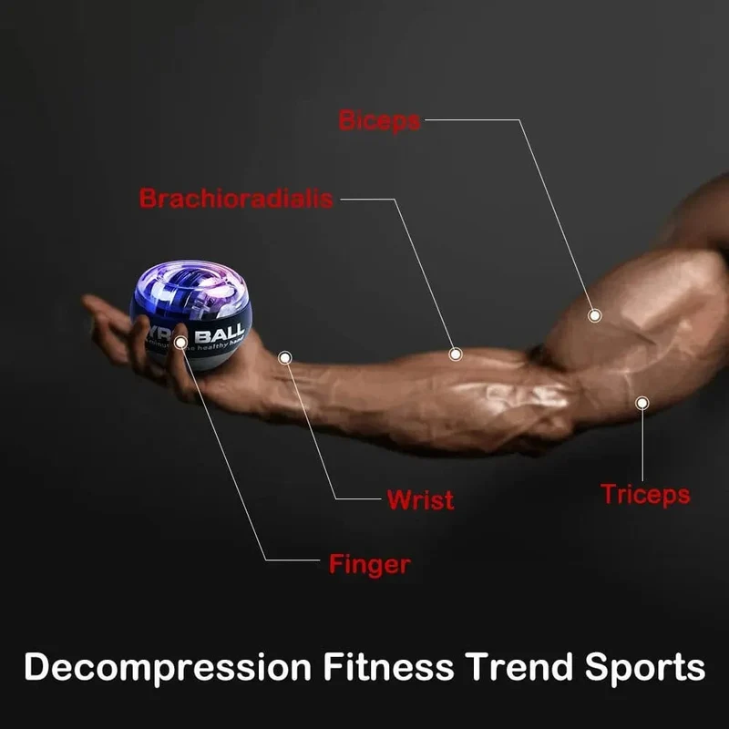 Auto-Start-Gyro-Ball, Handgelenkball, Power-Trainer, Ballstärkungsgerät und Unterarmstärkungstrainer, Heim-Fitness-Fitnessgerät