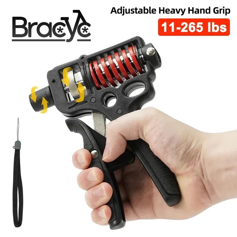 5–120 kg verstellbarer schwerer Handgriff-Stärker, Finger-Expander, Arm, Handgelenk, Unterarm, Trainer, Fitness, Stahlfeder, Greifer-Übung
