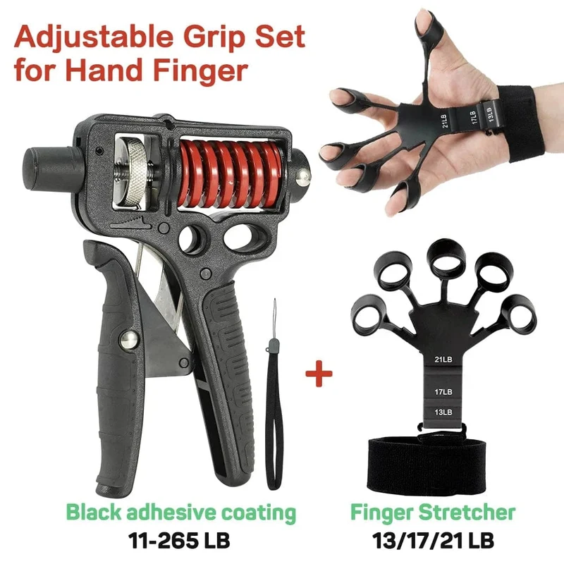 5–120 kg verstellbarer schwerer Handgriff-Stärker, Finger-Expander, Arm, Handgelenk, Unterarm, Trainer, Fitness, Stahlfeder, Greifer-Übung