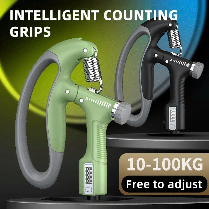 Smart Zählen Hand Grip 10-100 KG Einstellung Übung Kraft Stärkung Zangen Frühling Finger Pinch Handgelenk Expander Training 1PC