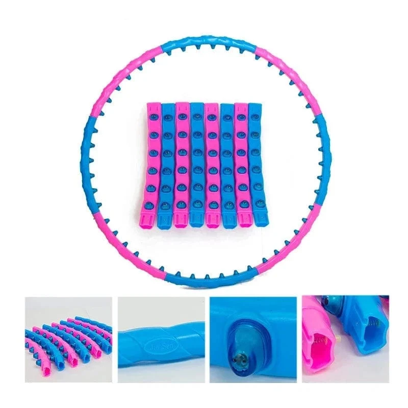 Zweireihige Magnetit-Fitnessreifen mit 8 Abschnitten, Übungstraining, Sportreifen, Fitnessgeräte, Heimtraining, Gewichtsverlust-Massagegerät