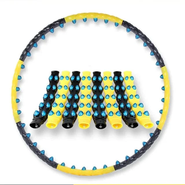 Zweireihige Magnetit-Fitnessreifen mit 8 Abschnitten, Übungstraining, Sportreifen, Fitnessgeräte, Heimtraining, Gewichtsverlust-Massagegerät
