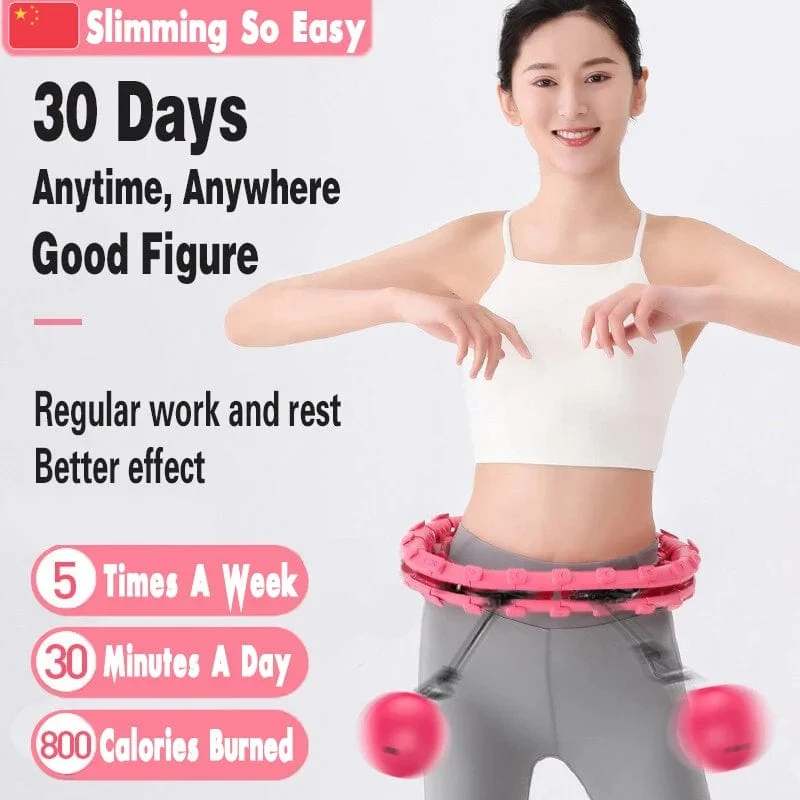 24–32 Abschnitte, Fitness-Smart-Sportreifen, verstellbar, dünne Taille, Übungsgymnastik, Kreisring, Fitnessgeräte, Taille, einfacher Gewichtsverlust
