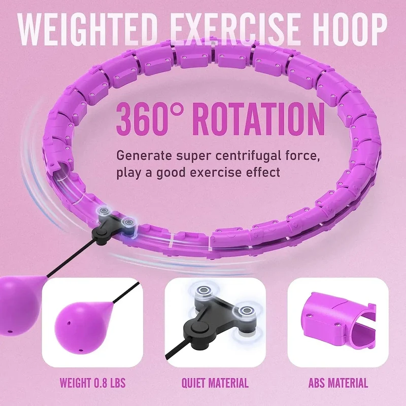 Intelligenter Sportreifen, gewichtete Übungsreifen für Erwachsene, leicht abnehmbares Design mit verstellbarem Gewicht, Fitness-/Fitnessgeräte für zu Hause