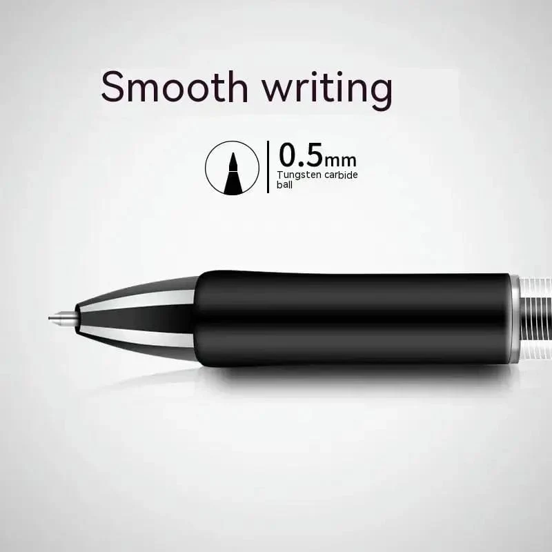 Einziehbarer Gelstift, Kugelschreiber mit schwarzer, roter und blauer Tinte zum Schreiben, Büro- und Schulbedarf, Schreibwaren, 0.5 mm, einziehbar, 12 Stück pro Box