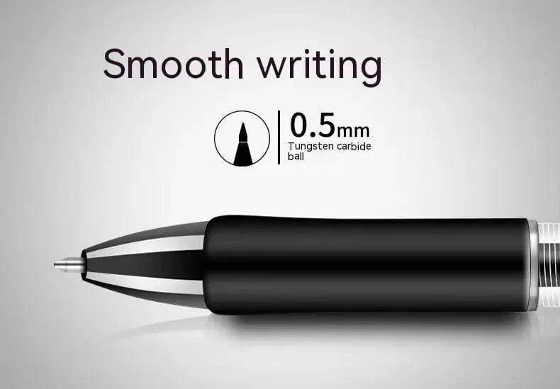 Einziehbarer Gelstift, Kugelschreiber mit schwarzer, roter und blauer Tinte zum Schreiben, Büro- und Schulbedarf, Schreibwaren, 0.5 mm, einziehbar, 12 Stück pro Box