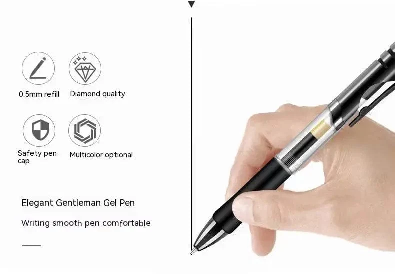 Einziehbarer Gelstift, Kugelschreiber mit schwarzer, roter und blauer Tinte zum Schreiben, Büro- und Schulbedarf, Schreibwaren, 0.5 mm, einziehbar, 12 Stück pro Box