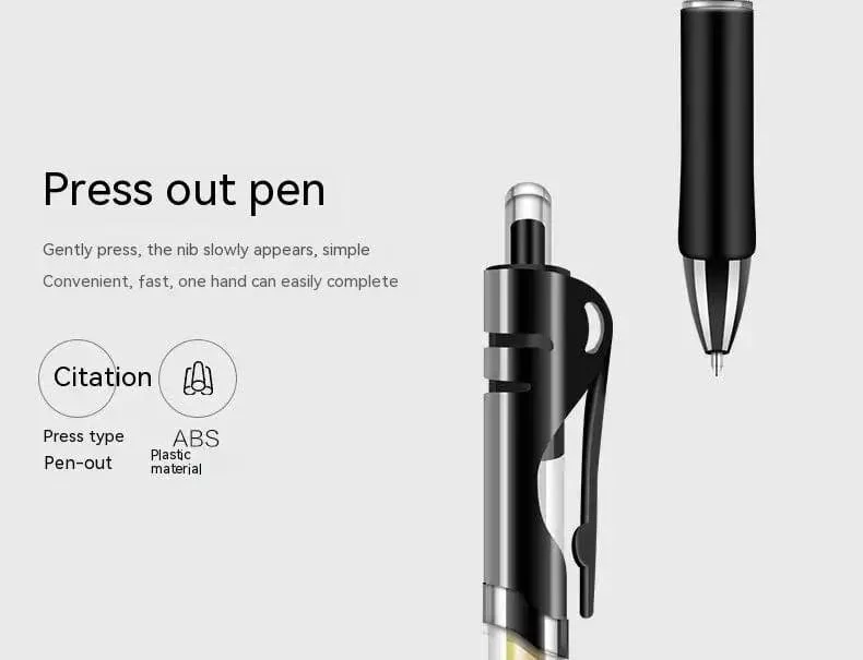 Einziehbarer Gelstift, Kugelschreiber mit schwarzer, roter und blauer Tinte zum Schreiben, Büro- und Schulbedarf, Schreibwaren, 0.5 mm, einziehbar, 12 Stück pro Box