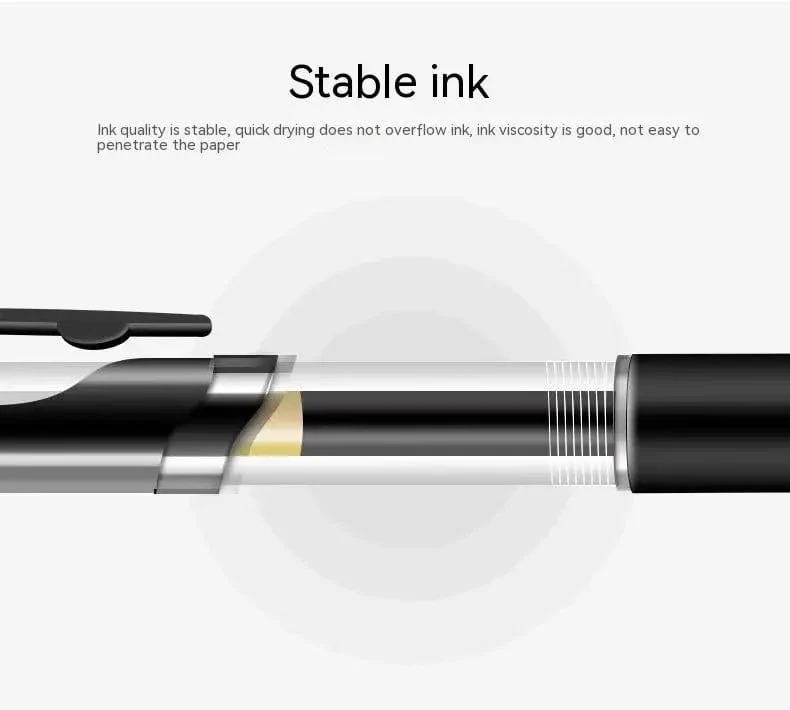 Einziehbarer Gelstift, Kugelschreiber mit schwarzer, roter und blauer Tinte zum Schreiben, Büro- und Schulbedarf, Schreibwaren, 0.5 mm, einziehbar, 12 Stück pro Box