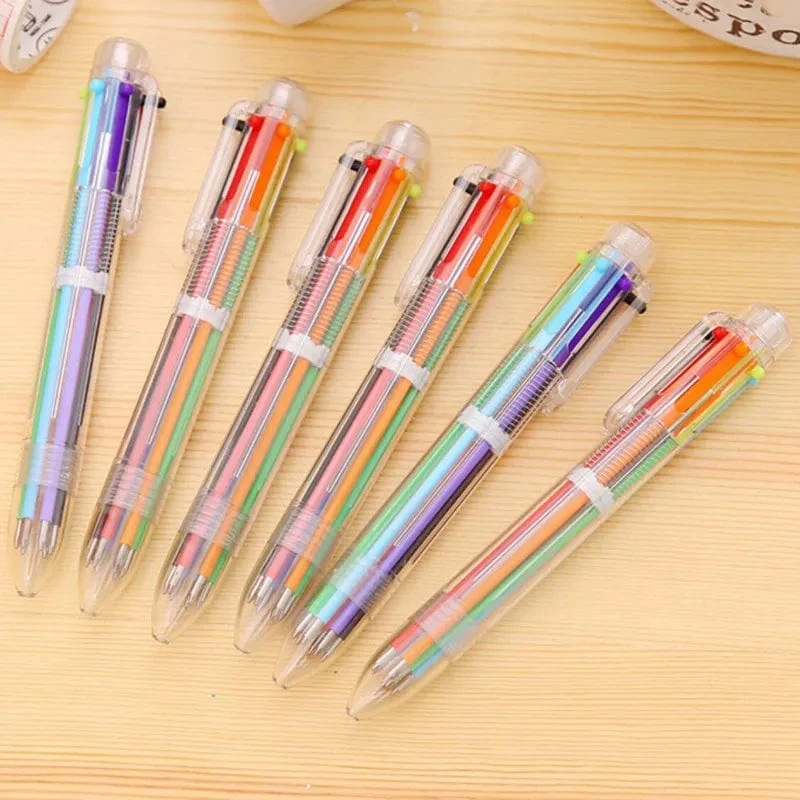 1 Stück 6-Farben-/8-Farben-Kugelschreiber, mehrfarbig, Schreibwaren, Schule, Bürobedarf, Lehrer, Krankenschwester, kreatives Geschenk für Kinder, Ellen Brook