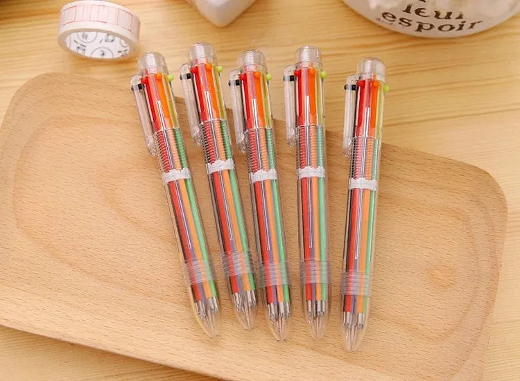1 Stück 6-Farben-/8-Farben-Kugelschreiber, mehrfarbig, Schreibwaren, Schule, Bürobedarf, Lehrer, Krankenschwester, kreatives Geschenk für Kinder, Ellen Brook