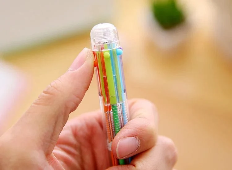 1 Stück 6-Farben-/8-Farben-Kugelschreiber, mehrfarbig, Schreibwaren, Schule, Bürobedarf, Lehrer, Krankenschwester, kreatives Geschenk für Kinder, Ellen Brook