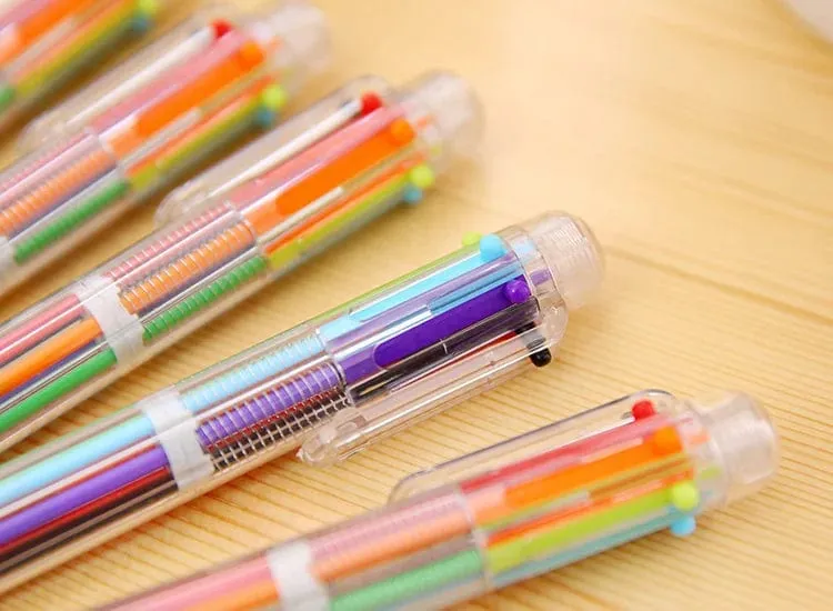 1 Stück 6-Farben-/8-Farben-Kugelschreiber, mehrfarbig, Schreibwaren, Schule, Bürobedarf, Lehrer, Krankenschwester, kreatives Geschenk für Kinder, Ellen Brook