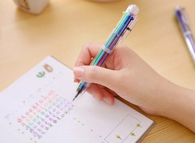 1 Stück 6-Farben-/8-Farben-Kugelschreiber, mehrfarbig, Schreibwaren, Schule, Bürobedarf, Lehrer, Krankenschwester, kreatives Geschenk für Kinder, Ellen Brook