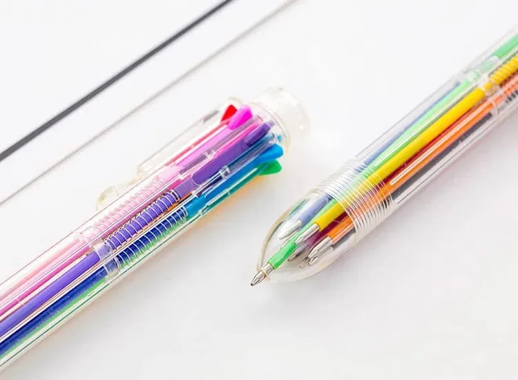 1 Stück 6-Farben-/8-Farben-Kugelschreiber, mehrfarbig, Schreibwaren, Schule, Bürobedarf, Lehrer, Krankenschwester, kreatives Geschenk für Kinder, Ellen Brook