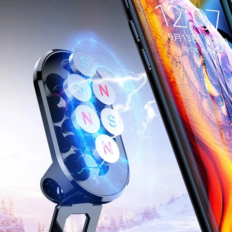 360 drehbarer magnetischer Autotelefonhalter Magnet-Smartphone-Unterstützung GPS Faltbare Telefonhalterung im Auto für iPhone Samsung Xiaomi