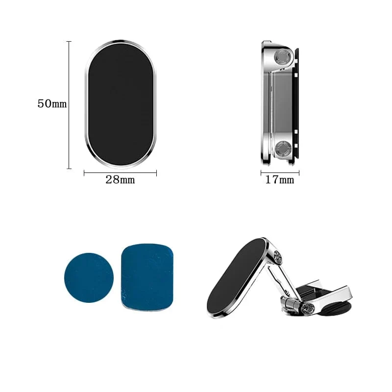 360 drehbarer magnetischer Autotelefonhalter Magnet-Smartphone-Unterstützung GPS Faltbare Telefonhalterung im Auto für iPhone Samsung Xiaomi