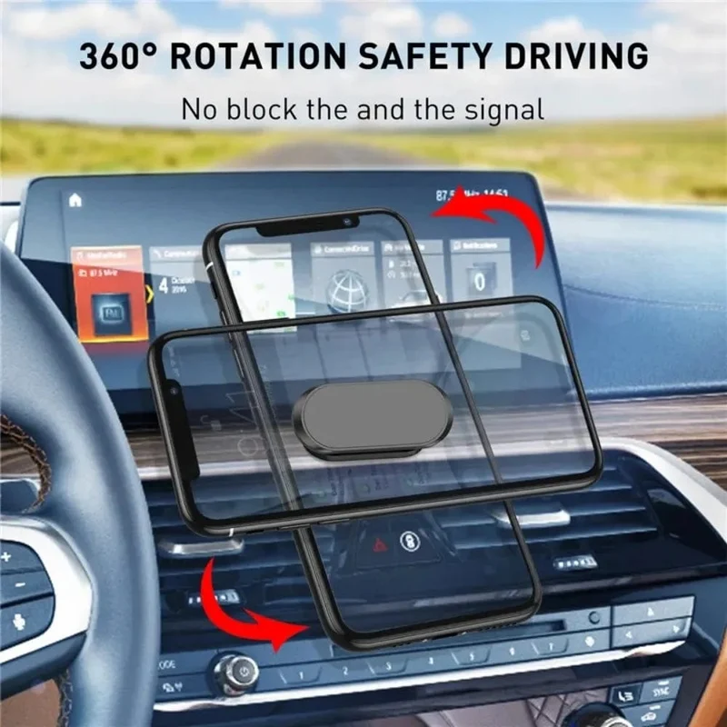 360 ° magnetischer Autotelefonhalter, Ständer, Lüftungsschlitz, Magnet, Autohalterung, GPS-Smartphone, mobile Unterstützung im Armaturenbrett des Autos für iPhone, Samsung