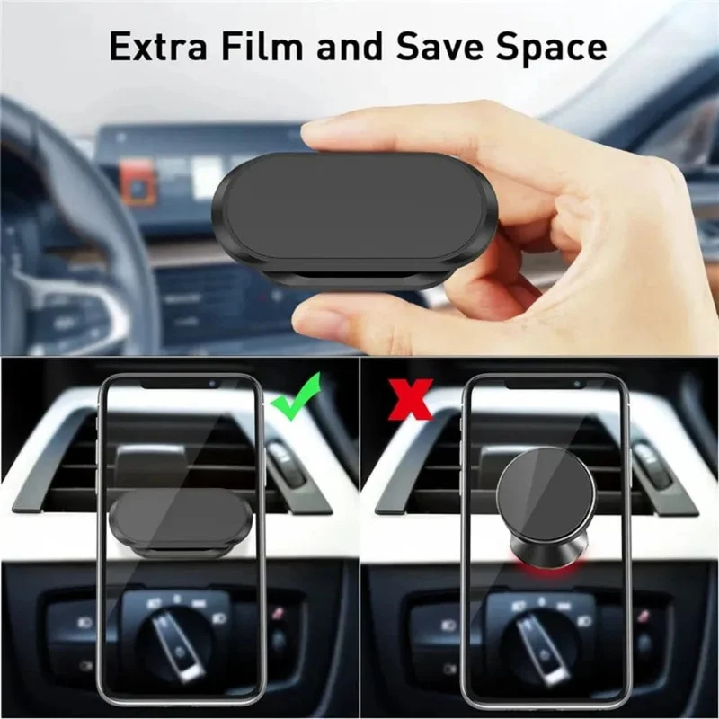360 ° magnetischer Autotelefonhalter, Ständer, Lüftungsschlitz, Magnet, Autohalterung, GPS-Smartphone, mobile Unterstützung im Armaturenbrett des Autos für iPhone, Samsung