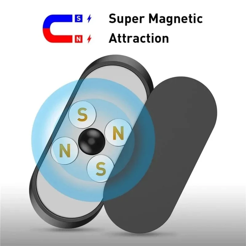 360 ° magnetischer Autotelefonhalter, Ständer, Lüftungsschlitz, Magnet, Autohalterung, GPS-Smartphone, mobile Unterstützung im Armaturenbrett des Autos für iPhone, Samsung