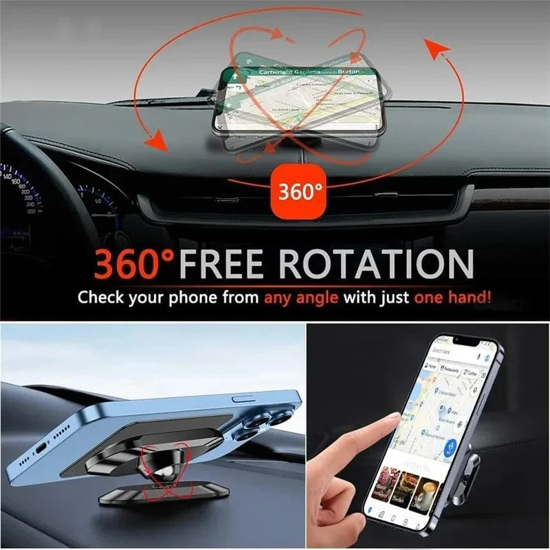 360 ° magnetischer Autotelefonhalter, Ständer, Lüftungsschlitz, Magnet, Autohalterung, GPS-Smartphone, mobile Unterstützung im Armaturenbrett des Autos für iPhone, Samsung