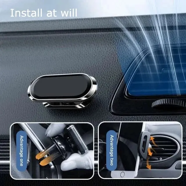 360 ° magnetischer Autotelefonhalter, Ständer, Lüftungsschlitz, Magnet, Autohalterung, GPS-Smartphone, mobile Unterstützung im Armaturenbrett des Autos für iPhone, Samsung