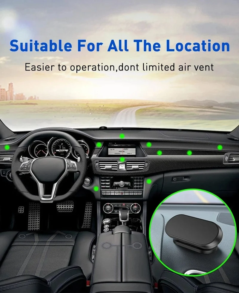 360 ° magnetischer Autotelefonhalter, Ständer, Lüftungsschlitz, Magnet, Autohalterung, GPS-Smartphone, mobile Unterstützung im Armaturenbrett des Autos für iPhone, Samsung