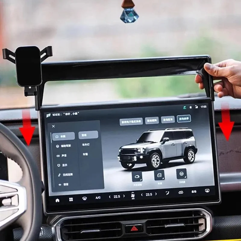 1 handy halter + 1 basis Für Jetour T2 2023 2024 Auto Telefon Halter Halterung GPS Stehen Mobile Zubehör T0B2