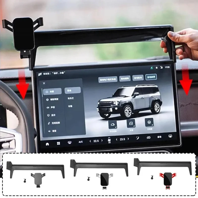 1 handy halter + 1 basis Für Jetour T2 2023 2024 Auto Telefon Halter Halterung GPS Stehen Mobile Zubehör T0B2
