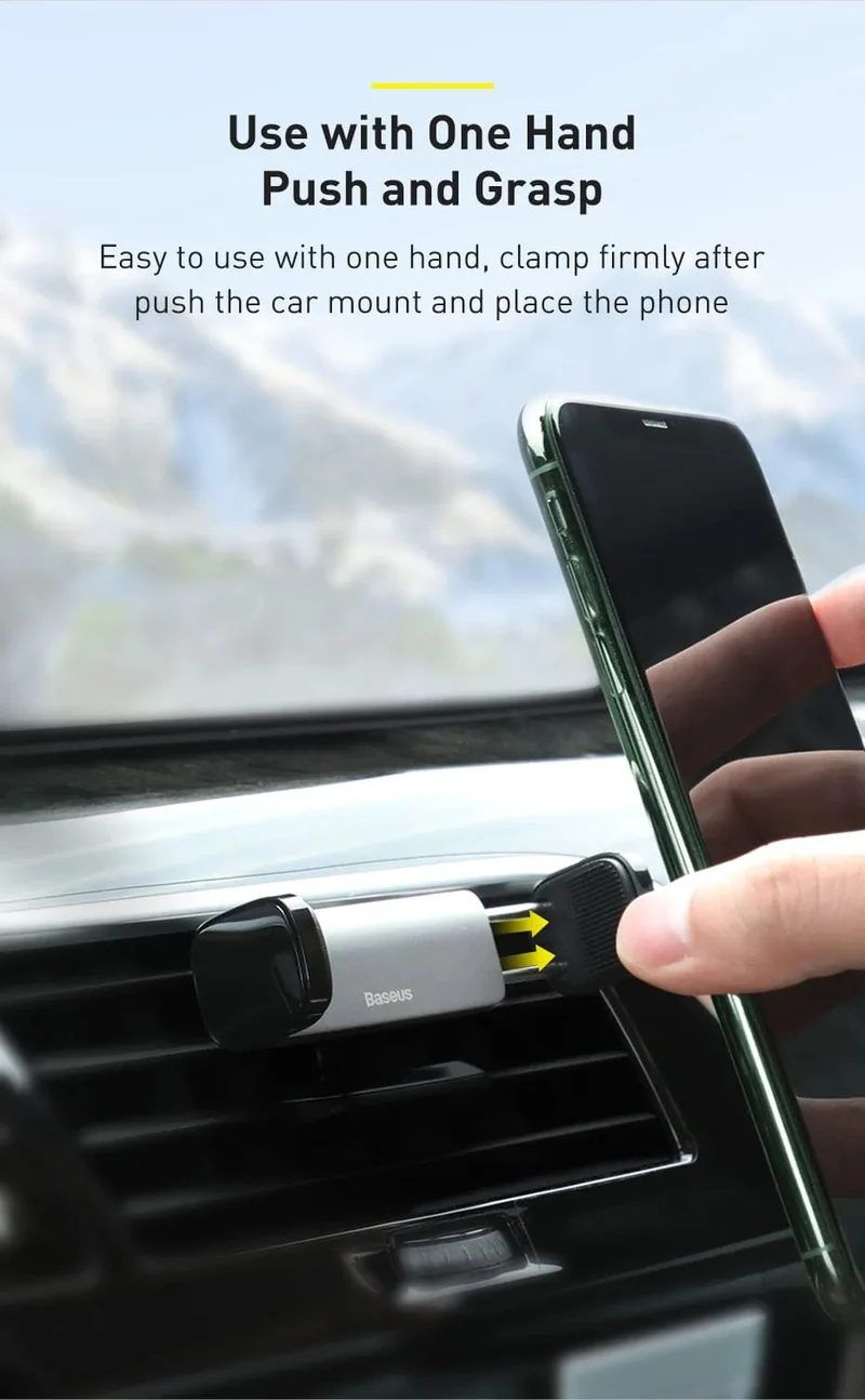 Baseus Autotelefonhalter für iPhone 14 13 Pro Samsung S22 Xiaomi Huawei Auto-Entlüftungshalterung Smartphone GPS-Unterstützungsständer