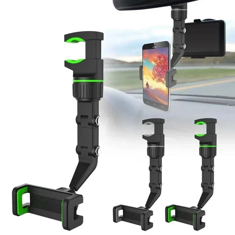 Rückspiegel-Telefonhalterung fürs Auto, 360° drehbare Telefonhalterung, GPS-Halterung, universelle Auto-Telefonhalterung für alle Smartphones