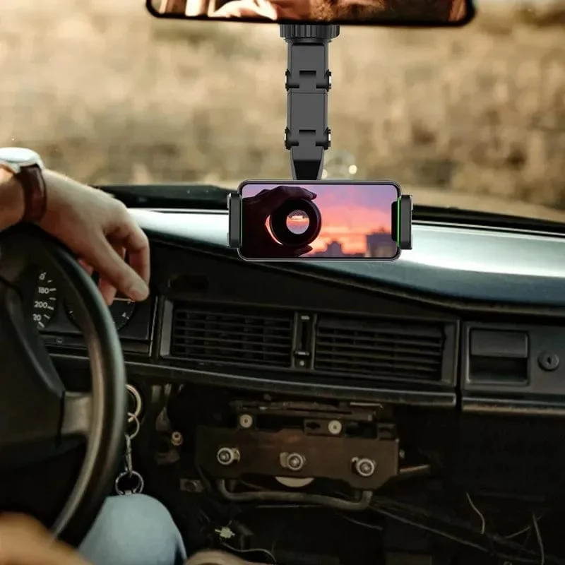 Rückspiegel-Telefonhalterung fürs Auto, 360° drehbare Telefonhalterung, GPS-Halterung, universelle Auto-Telefonhalterung für alle Smartphones