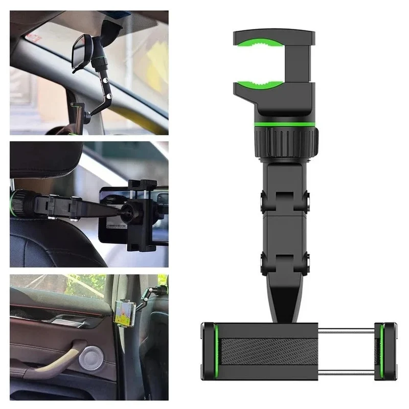Rückspiegel-Telefonhalterung fürs Auto, 360° drehbare Telefonhalterung, GPS-Halterung, universelle Auto-Telefonhalterung für alle Smartphones