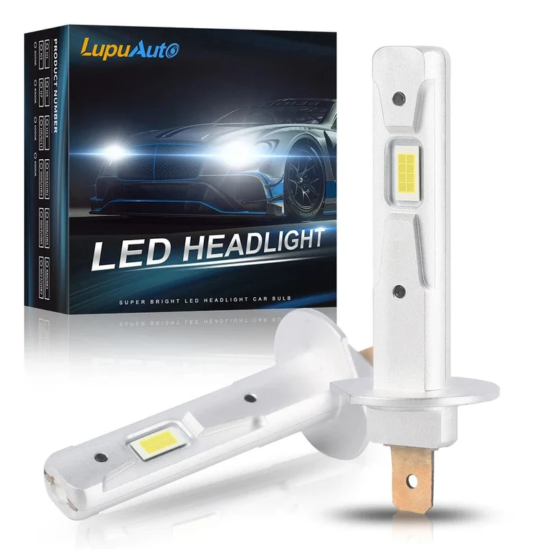 2 Stücke 1:1 Auto LED H1 H3 LED Canbus Scheinwerfer Birne 60W 12000Lm Weiß 6000K Mini für Auto Super helle LED Nebel Lichter 12V Lupuauto