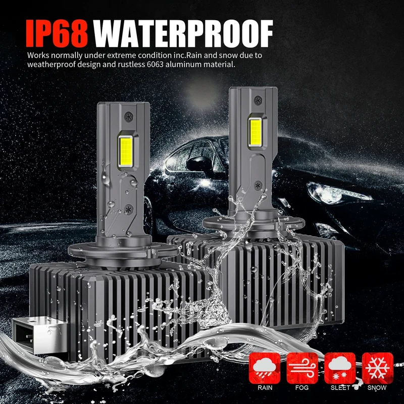 2PCS 30000LM D1S D3S Scheinwerfer 35W D2S D2R D4S D4R D5S D8S LED Canbus Lampen Auto LED Lichter birne Für Auto Lichter 6000K Plug & Play