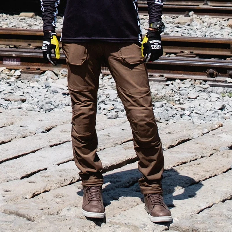 DUHAN Sommer Atmungsaktive Motorradhose Anti-Drop Verschleißfeste Logginghose Männlich Pendeln Motocross Ausrüstung Reflektierend