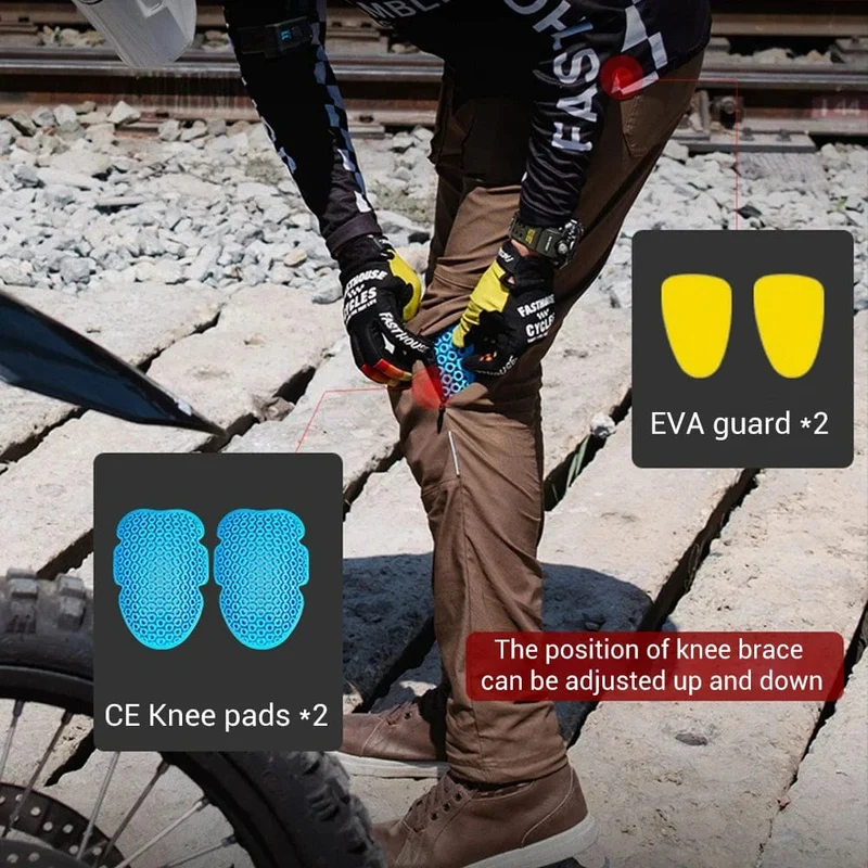 DUHAN Sommer Atmungsaktive Motorradhose Anti-Drop Verschleißfeste Logginghose Männlich Pendeln Motocross Ausrüstung Reflektierend