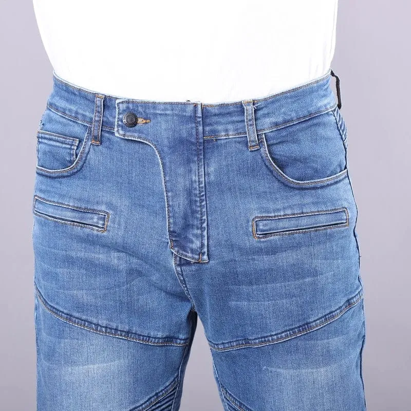 Neue Vier-Jahreszeiten-Reitmotorradhose für Herren Outdoor-Reitjeans Motorradjeans Schutzausrüstung mit Hüft-Knie-Ausrüstung