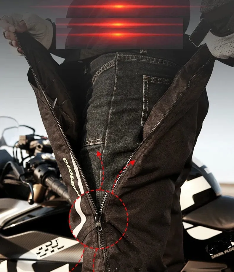 AMU Motorrad-Schnellausziehhose, wasserdicht, winddicht, Thermo-Schutzhose für Herren und Damen