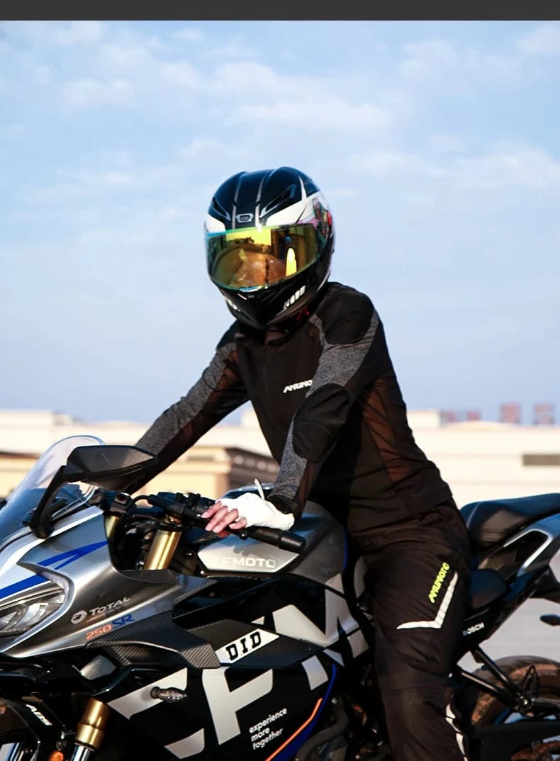 AMU Motorrad-Schnellausziehhose, wasserdicht, winddicht, Thermo-Schutzhose für Herren und Damen