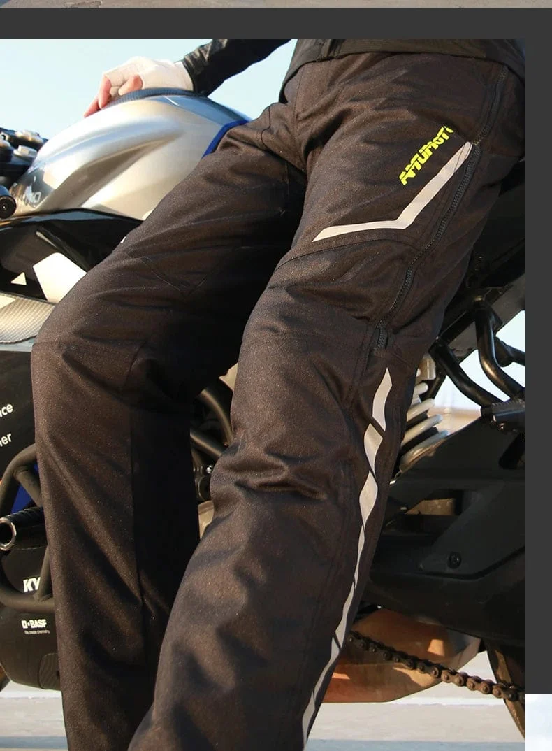 AMU Motorrad-Schnellausziehhose, wasserdicht, winddicht, Thermo-Schutzhose für Herren und Damen