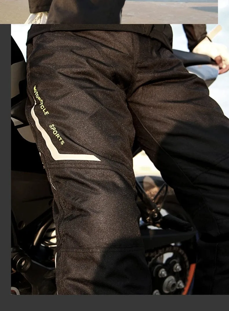 AMU Motorrad-Schnellausziehhose, wasserdicht, winddicht, Thermo-Schutzhose für Herren und Damen